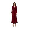 Womens Twist-Front Maxi Coat