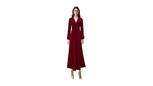 Womens Twist-Front Maxi Coat