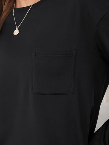 Womens Long Sleeve Tops Loose Fit Fall Cute Thick T Shirts Winter Cruise Outfits Trendy Clothes
