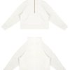 Womens' Half Zip Pullover Fleece Stand Collar Crop Sweatshirt with Pockets Thumb Hole