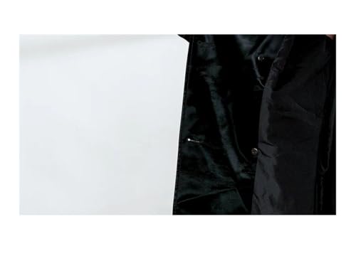 Women's Extra Long Black Reflective Patent Faux Leather Trench Coat Belted European Fashion Windproof Overcoat
