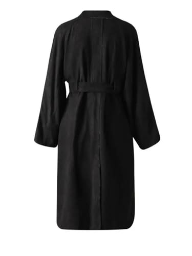 Women's Solid Color Lapel Spring Long-Sleeved Reversible Oversized Trench Coat