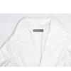 Long Loose White Shiny Reflective Patent Leather Trench Coat For Women Sashes Single Breasted