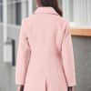 Women's Elegant Overcoat Notched Shawl Collar Single Breasted Outerwear Winter Long Coat