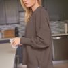 Women's Oversized Batwing Sweaters 2025 Fall Outfits Trendy Crewneck Knit Side Slit Fashion Pullover Tops