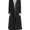 Women's Double Breasted Maxi Long Winter Wool Trench Coat Hooded Thick Warm Overcoats