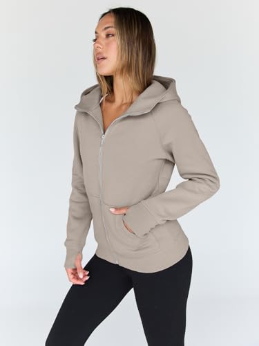 Womens Zip Up Hoodies Fleece Jackets Oversized Sweatshirts Fall Fashion Outfits Sweaters Winter Clothes