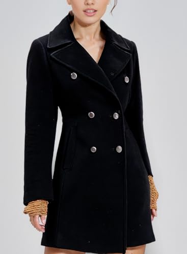 Double breast Blend Wool Pea Classic Trench Coat Women Blazar Designer Full Length