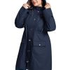 Plus Size Rain Jackets for Women Raincoats Waterproof Windbreaker Jacket Hooded Outdoors Trench Coat with Pockets