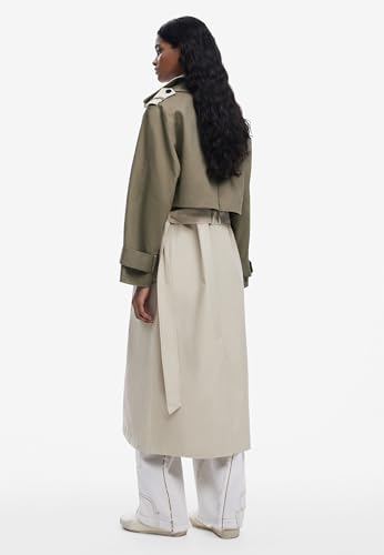 Women's Detachable Two-Tone Trench Coat