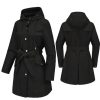 Women's Lightweight Anorak Utility Jacket Button Down Spring Waterproof Coat Fall Casual Hoodies