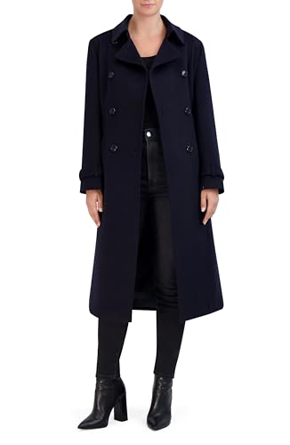 Women's Flared Trench Slick Wool Coat