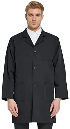 Professional Lab Coat for Men Women Long Sleeve, White, Unisex