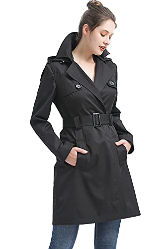 Women Gabby Waterproof Hooded Trench Coat - Regular & Plus Size