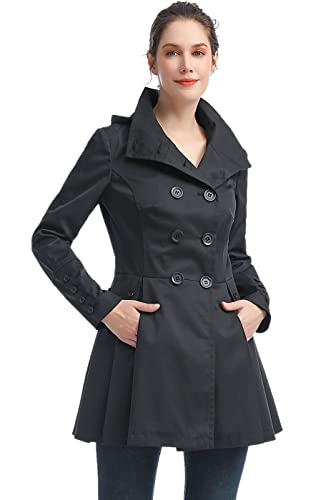 Women Nicole Waterproof Hooded Fit & Flare Trench Coat - Regular & Plus Size