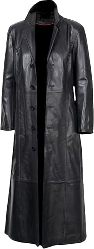 Women's Lambskin Leather Trench Jacket Over Coat For Women Sheepskin, Leather Long Ankle Length