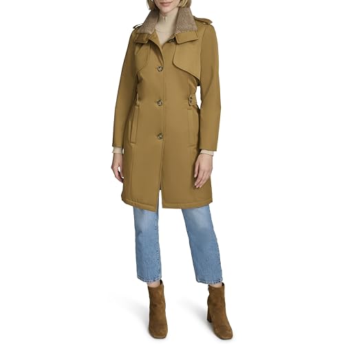 womens Classic Transitional Water-resistant Insulated Trench Coat
