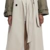 Women's Detachable Two-Tone Trench Coat