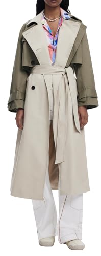 Women's Detachable Two-Tone Trench Coat