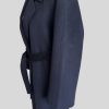 Women's Cashmer and Merino Wool Blend Double Breasted Long Trench Outdoor Coat for Fall Winter