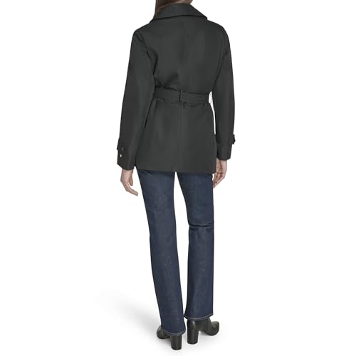 womens Belted Double Breasted Everyday Trench Coat