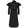 Medieval Costumes Steampunk Long Trench Coat Gothic Victorian Vintage Tailcoat Jacket Mens Double Breasted Zipper Coat