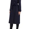 Women's Flared Trench Slick Wool Coat