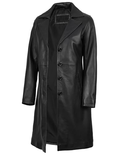Leather Car Coats for Womens - Real Long Leather Jacket Women Premium Lambskin Leather Coat For Women
