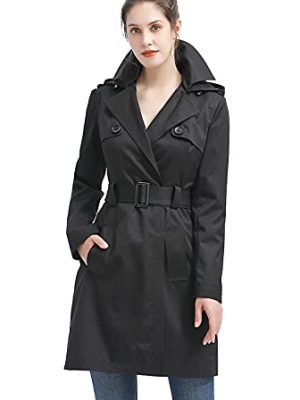 Women Gabby Waterproof Hooded Trench Coat - Regular & Plus Size