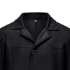 Men's Full Length Faux Leather Trench Coat Vintage Long Coats Fall Winter Windproof Jacket Open Front Cardigan
