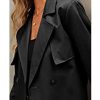 Women's Double Breasted Midi Trench Coat Flowy Light Weight Classic Belted Lapel Slim Windproof Overcoat