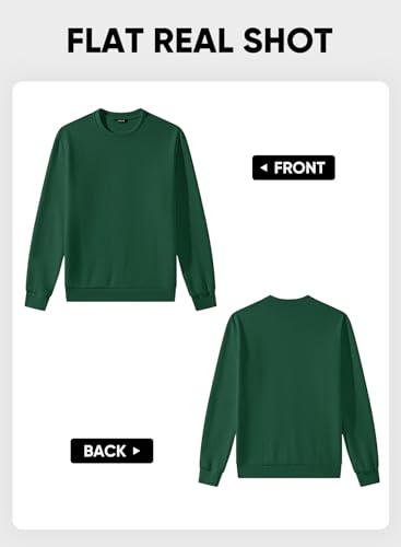 Mens Crewneck Sweatshirt Casual Long Sleeve Texture Pullover Shirt for Men