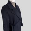 Women's Cashmer and Merino Wool Blend Double Breasted Long Trench Outdoor Coat for Fall Winter