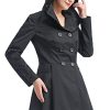 Women Nicole Waterproof Hooded Fit & Flare Trench Coat - Regular & Plus Size