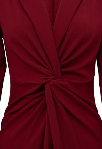 Womens Twist-Front Maxi Coat