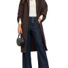 Womens Long Pea Coats Oversized Wrap Wool Blend Trench Coats Winter Open Front Cardigan Overcoats
