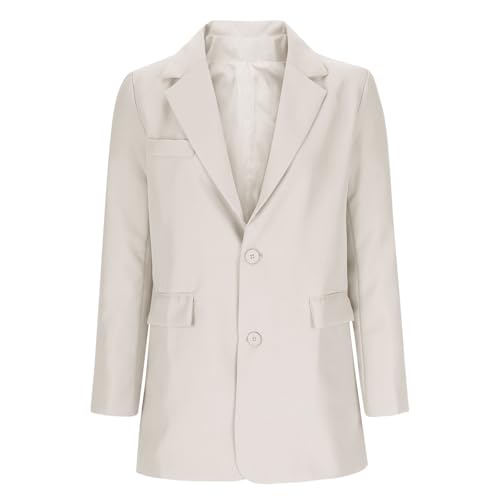 Women's Business Casual Blazers Lapel Long Sleeve Open Front Button Suit Jacket Work Office Blazer Attire Clothes