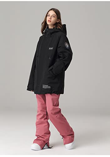 Womens Ski Jacket Mens Snow Jacket Waterproof Winter Snow Coat Couples Pullover Snowboard Hooded