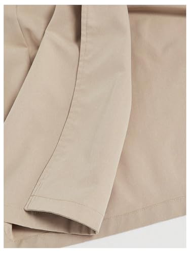 Women's Double Breasted Trench Coats Lapel Collar Sleeveless Belted Vest Jacket