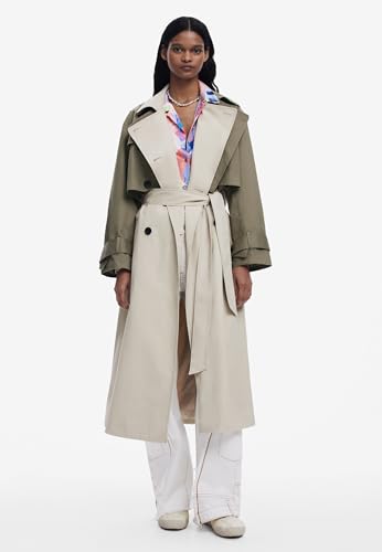 Women's Detachable Two-Tone Trench Coat