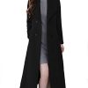 Women's Chic Shawl Collar Work Double Breasted Maxi Long Wool Pea Coat