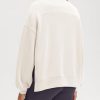 Modal Soft Split Hem Turtleneck Sweatshirts for Women Long Sleeve Casual Pullover Top