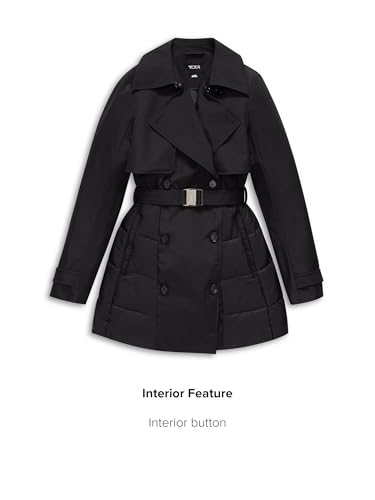 Women's Buckle Belted Midweight & Breathable Mackintosh Twill Puffer Trench with PrimaLoft Fill