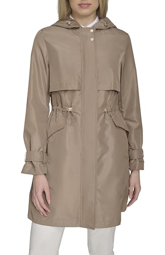 Womens Travel Packable Casual Trench Style Parka Jacket