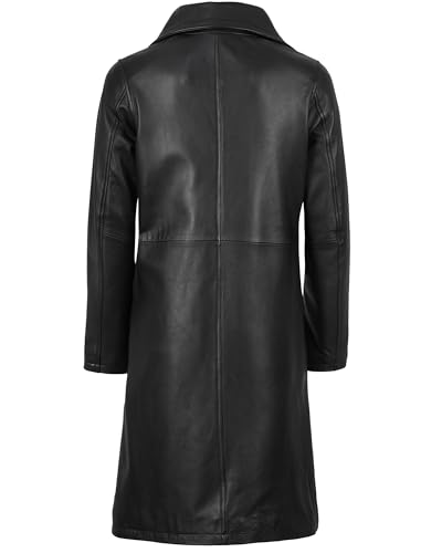 Leather Car Coats for Womens - Real Long Leather Jacket Women Premium Lambskin Leather Coat For Women