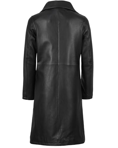 Leather Car Coats for Womens - Black Brown Real Long Leather Jacket Women