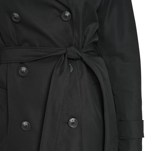 womens Belted Double Breasted Everyday Trench Coat