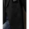 Women's Double Breasted Midi Trench Coat Flowy Light Weight Classic Belted Lapel Slim Windproof Overcoat