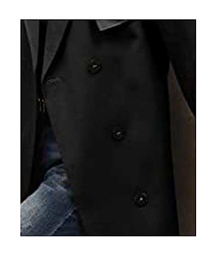 Women's Double Breasted Midi Trench Coat Flowy Light Weight Classic Belted Lapel Slim Windproof Overcoat