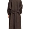 Womens Long Pea Coats Oversized Wrap Wool Blend Trench Coats Winter Open Front Cardigan Overcoats
